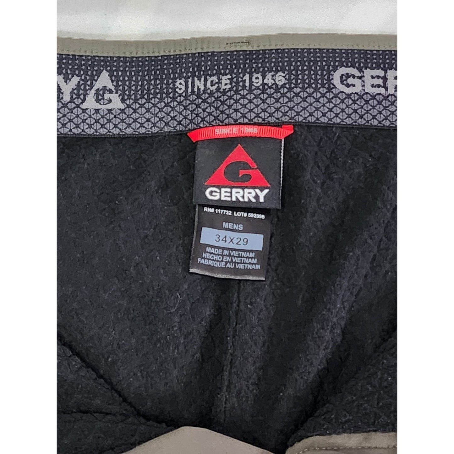Gerry Mens Venture Pants Navy Blue Fleece Lined Outdoor Hiking 34x29 Pocketed