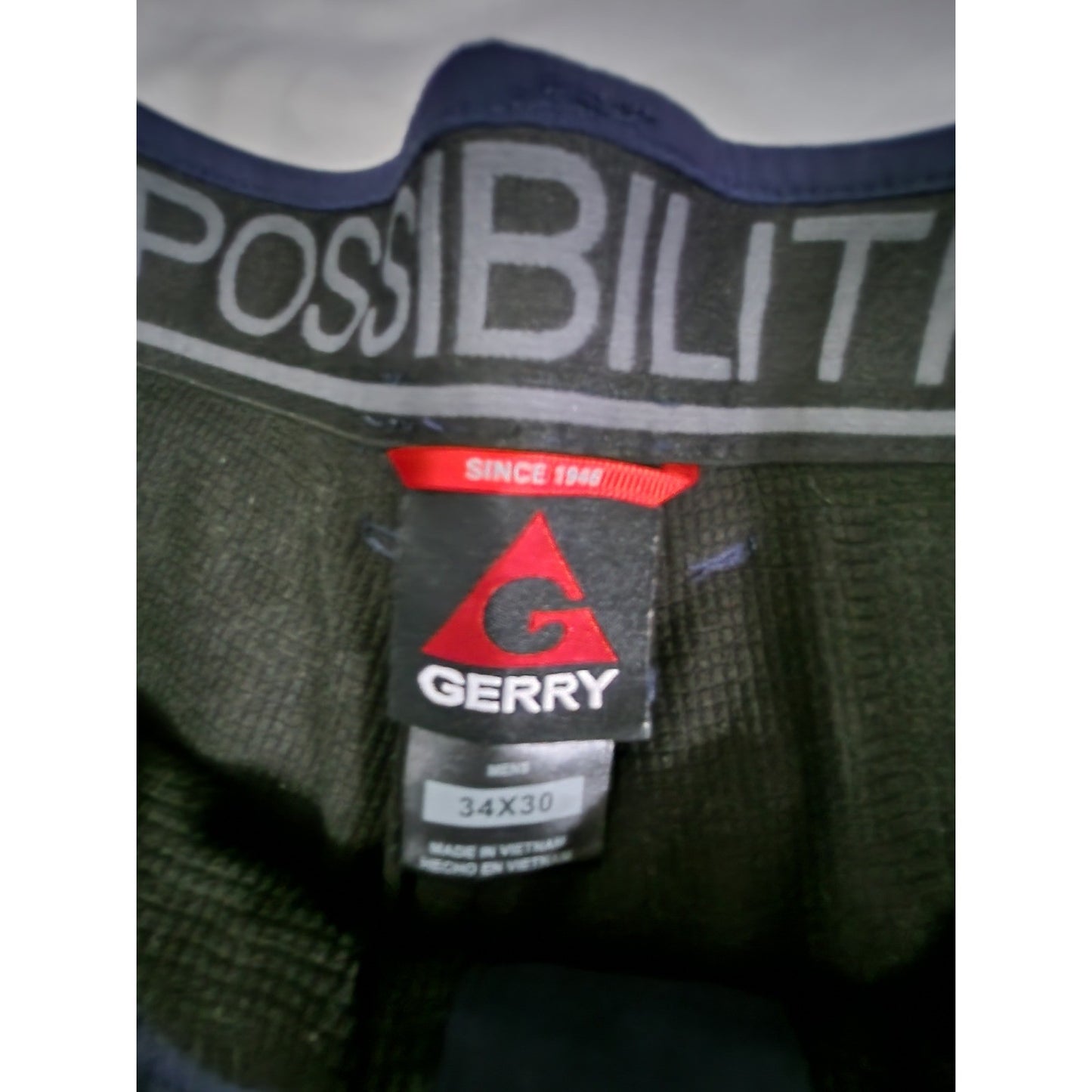 Gerry Mens Venture Hiking Pants 34x30 Brown Olive Green Straight Leg Outdoor