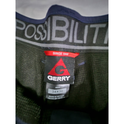 Gerry Mens Venture Hiking Pants 34x30 Brown Olive Green Straight Leg Outdoor