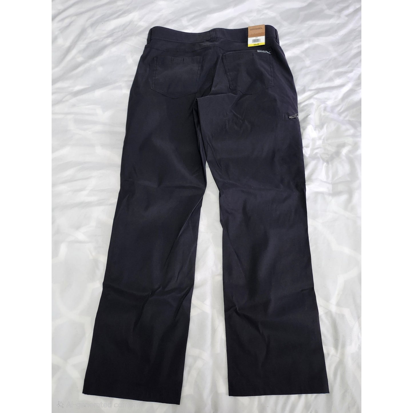 Eddie Bauer Mens Rainier Tech Pants Black Hiking Travel Outdoor 32x30 NWT
