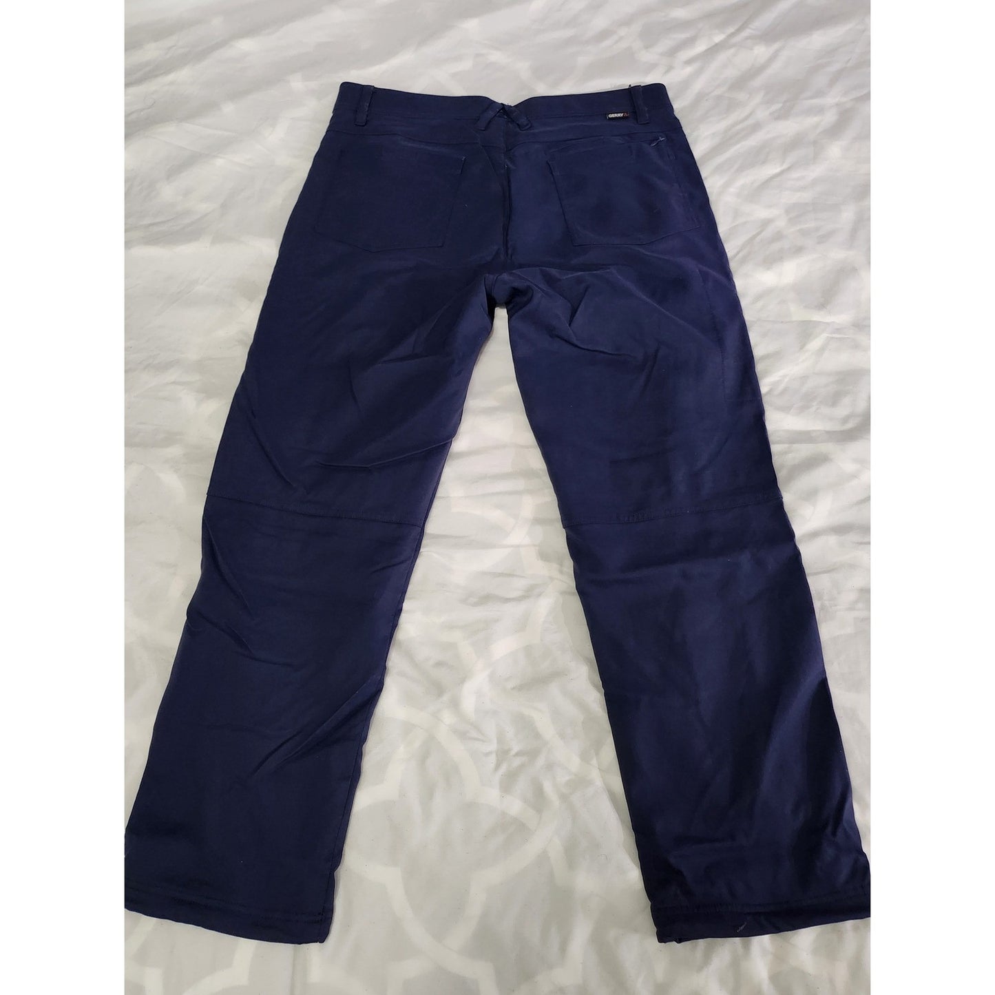 Gerry Mens Venture Pants Navy Blue Fleece Lined Outdoor Hiking 34x29 Pocketed