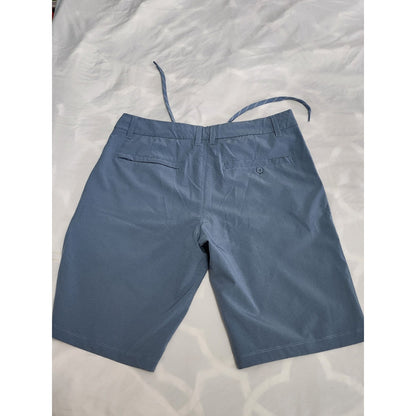 Hang Ten Mens Hybrid Shorts Size 34 Blue Micro Check Board Swim Surf Trunks