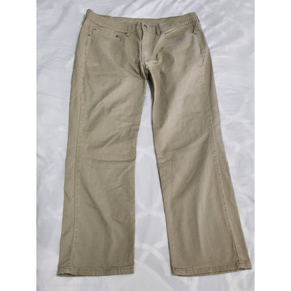 Levis 514 Straight Fit Mens 34x30 Tan Khaki Pants Polyester Trousers