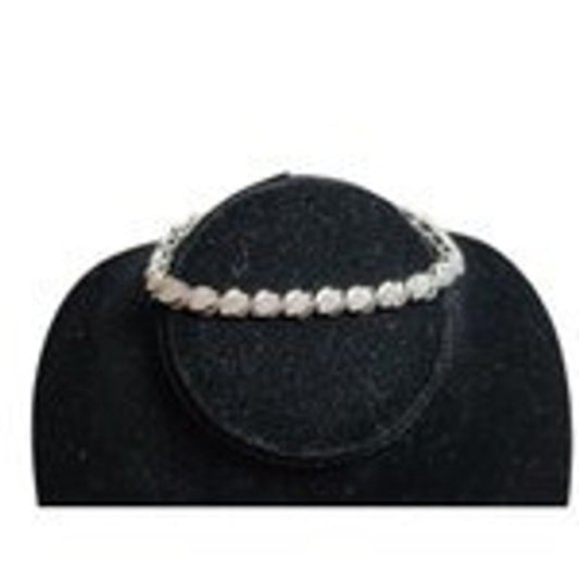 Sterling Silver S-Link Tennis Bracelet Clear CZ Pave Elegant Classic Silver