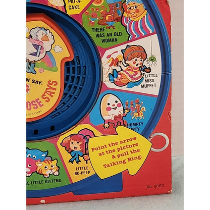 Vintage 1982 Mattel See 'N Say Mother Goose Says Talking Toy No 4863 In Box
