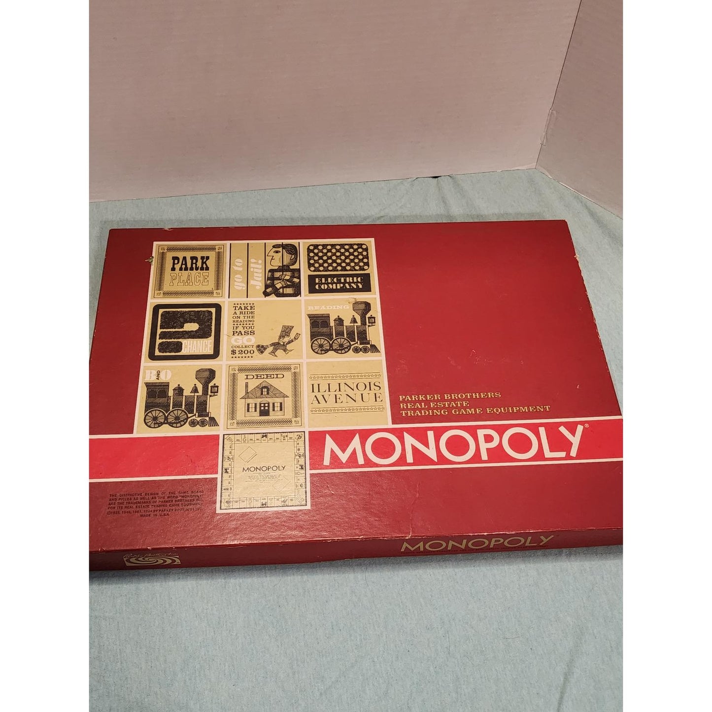 Vintage 1964 Monopoly Board Game Parker Brothers Red Box Classic Complete Set