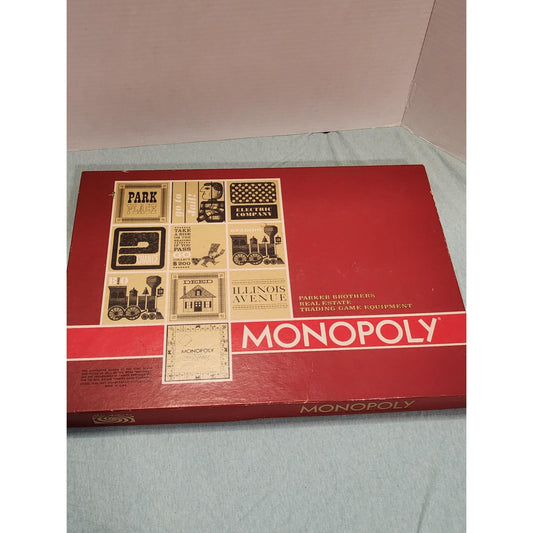 Vintage 1964 Monopoly Board Game Parker Brothers Red Box Classic Complete Set