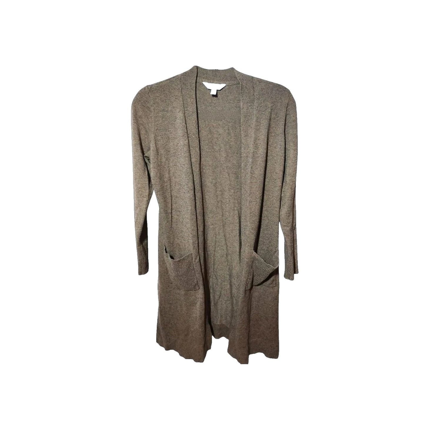 Time & Tru Open Front Cardigan Womens Plus XXXL 22 Camel Ribbed Lounge Layer