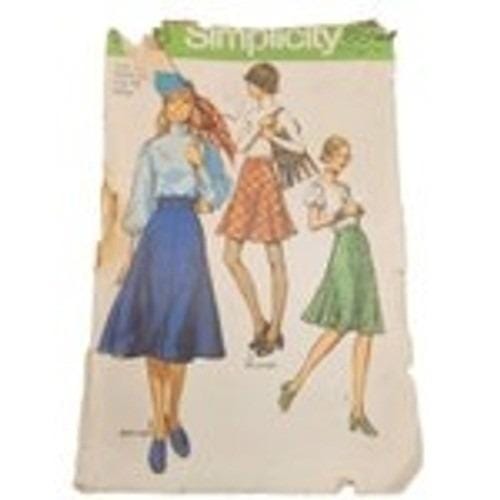 VTG 1970 Simplicity Pattern 9166 Misses Bias Skirt Three Lengths Size 16 Mod