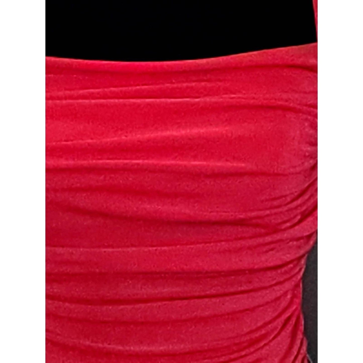 Lush Hot Pink Ruched Open Back Strappy Bodysuit Square Neck Sleeveless Top