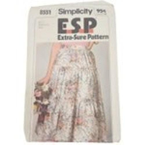 VTG 1978 Simplicity Pattern 8551 Misses Tiered Maxi Skirt Boho 70s Sewing Sz 12