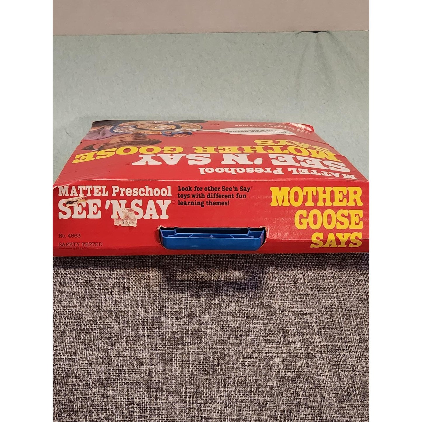 Vintage 1982 Mattel See 'N Say Mother Goose Says Talking Toy No 4863 In Box