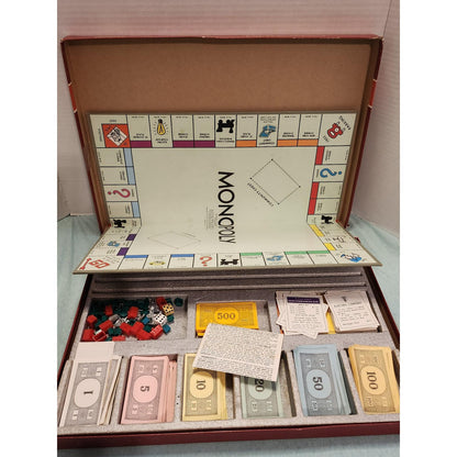 Vintage 1964 Monopoly Board Game Parker Brothers Red Box Classic Complete Set