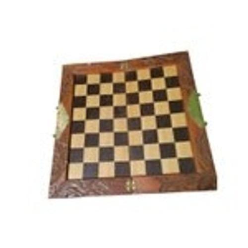 VTG Carved Wood Folding Chess Set Complete Board Dragon Design Brass Hardware