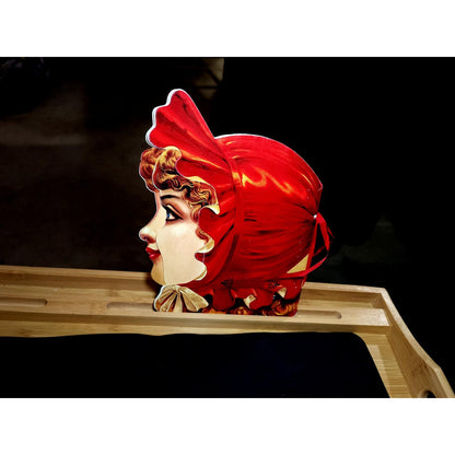 VTG 1984 Red Riding Hood Die-Cut Shape Book Merrimack Publishing Ribbon Tie