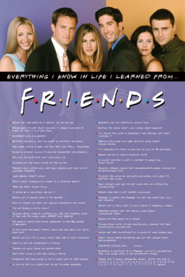 FRIENDS - EVERYTHING I KNOW IN LIFE POSTER 24x36 - TV SHOW